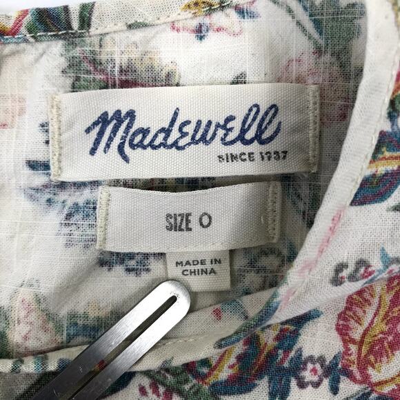 MADEWELL Garden Vine Sleeveless Cotton Dress Sz 0 Floral Fairy Cottage Preppy - Picture 10 of 14